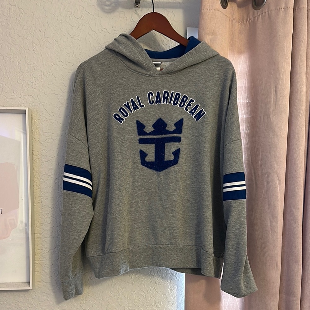 Gray and Blue Sweater with Royal Caribbean Logo